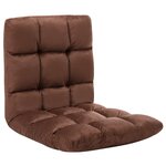 vidaXL Chaise pliable de sol Marron Microfibre