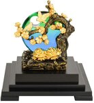 Pièce de monnaie en Cupronickel - Or g Millésime 2024 Miniature with Glass AUSPICIOUS MAGPIE WITH PEONY