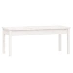 vidaXL Ensemble à manger de jardin 4 Pièces blanc bois massif de pin