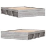 vidaXL Cadre de lit sonoma gris 140x200 cm
