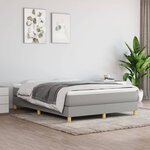 vidaXL Cadre de lit Gris clair 140x190 cm Tissu