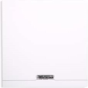Calligraphe cahier piqué 48 pages 24x32 cm unies blanches, couverture polypro (plastique), Incolore