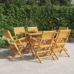 vidaXL Chaises de jardin pliantes lot de 6 55x62x90cm bois massif teck