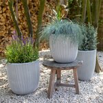 Capi Jardinière Groove 35x34 cm ivoire