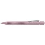 Stylo à bille rétractable GRIP 2010 pointe moyenne corps rose trait bleu x 5 FABER-CASTELL