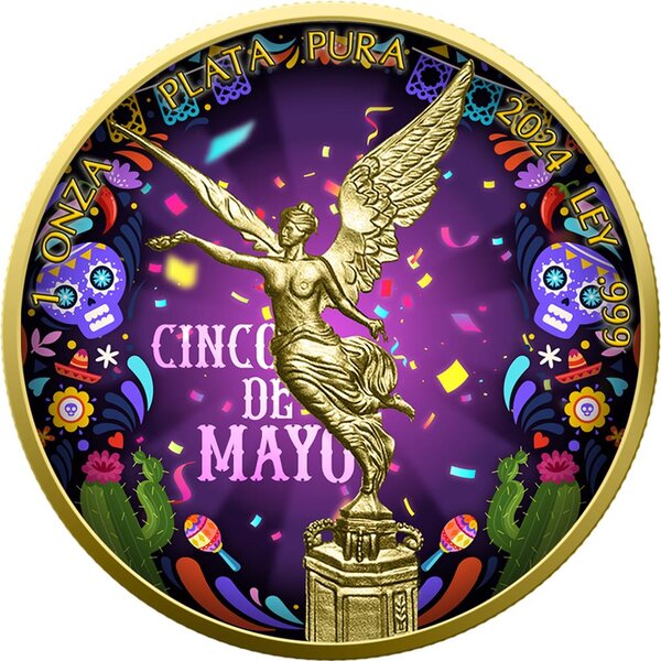 Pièce de monnaie en Argent g 31.1 (1 oz) Millésime 2024 CINCO DE MAYO
