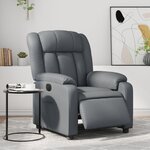 vidaXL Fauteuil inclinable électrique Gris Similicuir