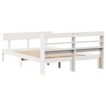 vidaXL Cadre de lit sans matelas blanc 120x190 cm bois de pin massif