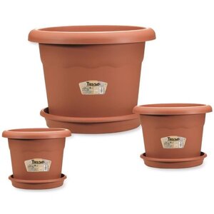 PLASTIKEN Pot a fleurs - Ø 35 cm rond - Terracotta