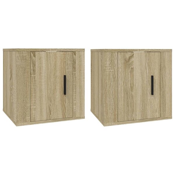 vidaXL Meubles TV muraux 2 Pièces Chêne sonoma 40x34 5x40 cm