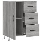 vidaXL Buffet sonoma gris 69 5x34x90 cm bois d'ingénierie