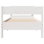 vidaXL Cadre de lit sans matelas blanc 100x200 cm bois de pin massif