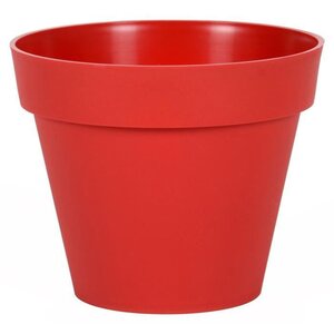 Pot de fleur rond Toscane Ø 30 x Hauteur 26 cm - 10 L - Rouge rubis