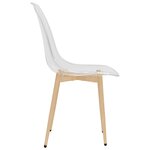 vidaXL Chaises à manger lot de 2 Transparent PET