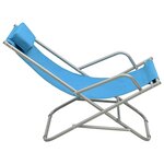 vidaXL Chaises à bascule lot de 2 Acier Bleu