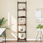 vidaXL Bibliothèque 6 niveaux chêne fumé 40x30x188cm bois d'ingénierie