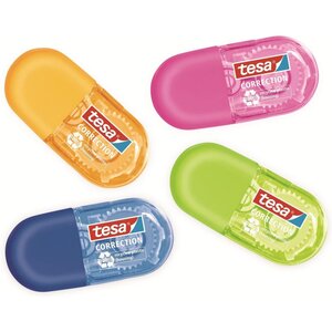 Mini Roller Correction ecoLogo® 6m x 5mm Coloris Aléatoire x 16 TESA