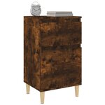vidaXL Table de chevet chêne fumé 40x35x70 cm