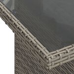 vidaXL Salon de jardin 9 Pièces avec coussins gris résine tressée