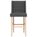 vidaXL Chaises de bar lot de 2 bois massif d'hévéa et tissu