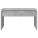 vidaXL Table basse gris béton 68x50x38 cm bois d'ingénierie