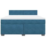 vidaXL Sommier à lattes de lit et matelas bleu 180x200 cm velours