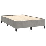 vidaXL Cadre de lit gris clair 120x190 cm velours
