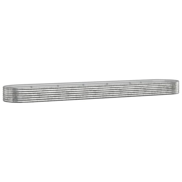 vidaXL Lit surélevé de jardin Acier enduit de poudre Argenté