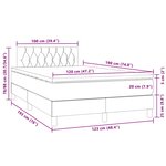 vidaXL Sommier à lattes de lit et matelas LED noir 120x190 cm velours