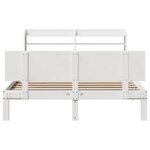 vidaXL Cadre de lit avec tête de lit blanc 150x200 cm bois pin massif