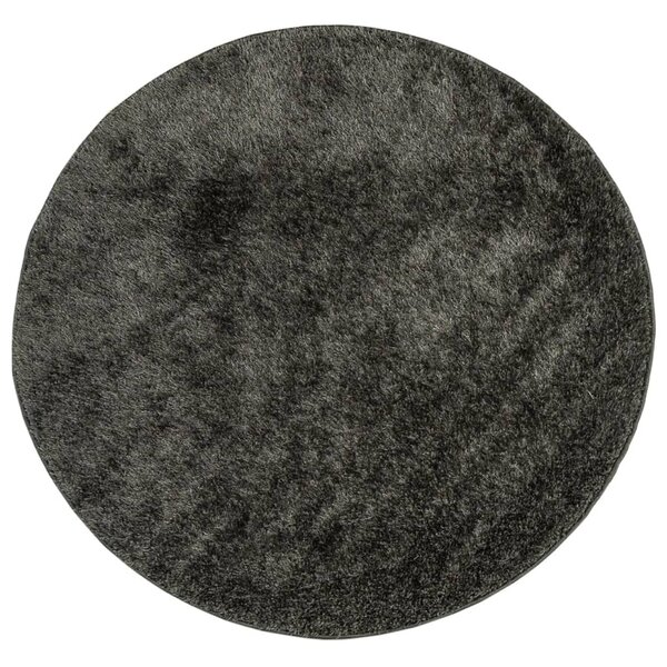 vidaXL Tapis ISTAN à poils longs aspect brillant anthracite Ø 200 cm