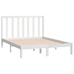 vidaXL Cadre de lit Blanc Bois de pin massif 140x190 cm