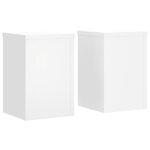 vidaXL Supports pour plantes 2 Pièces blanc 20x20x30 cm bois d'ingénierie