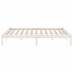 vidaXL Cadre de lit Blanc Bois de pin massif 200x200 cm
