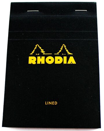 Bloc BLACK N°13 10,5x14,8cm 80F agrafées 80g ligné RHODIA