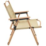 vidaXL Chaises de camping lot de 2 Beige 54x43x59 cm Tissu Oxford