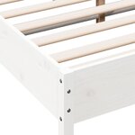 vidaXL Cadre de lit sans matelas blanc 150x200 cm bois de pin massif