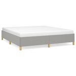 vidaXL Cadre de lit Gris clair 160x200 cm Tissu
