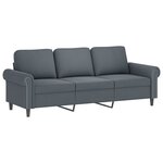 vidaXL Ensemble de canapés 2 Pièces avec coussins gris foncé velours