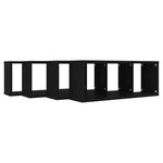 vidaXL Étagères murales cube 4 Pièces Noir 60x15x23 cm Bois d’ingénierie