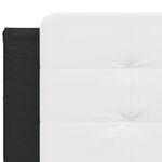 vidaXL Coussin de tête de lit noir et blanc 200 cm similicuir