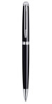 Waterman hemisphere stylo bille noir brillant recharge bleue pointe moyenne coffret cadeau
