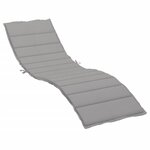 vidaXL Coussin de chaise longue gris 200x50x3cm tissu oxford