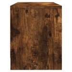 vidaXL Meuble TV chêne fumé 102x30x37 5 cm bois d'ingénierie