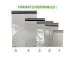 10 Enveloppes plastique opaques éco 60 microns n°5 - 400x520mm