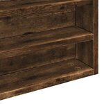 vidaXL Armoire à vitrine chêne fumé 100x8 5x58 cm bois d'ingénierie