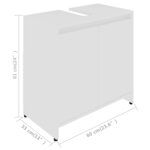 vidaXL Armoire de salle de bain Blanc 60x33x61 cm Bois d'ingénierie
