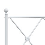 vidaXL Tête de lit métal blanc 80 cm