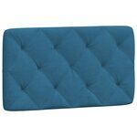 vidaXL Cadre de lit avec lumières LED bleu 90x200 cm velours