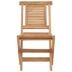 vidaXL Chaises de jardin pliantes lot de 2 47x63x90cm bois massif teck